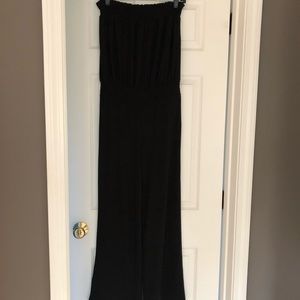 😍adorable one piece black strapless pant jumper